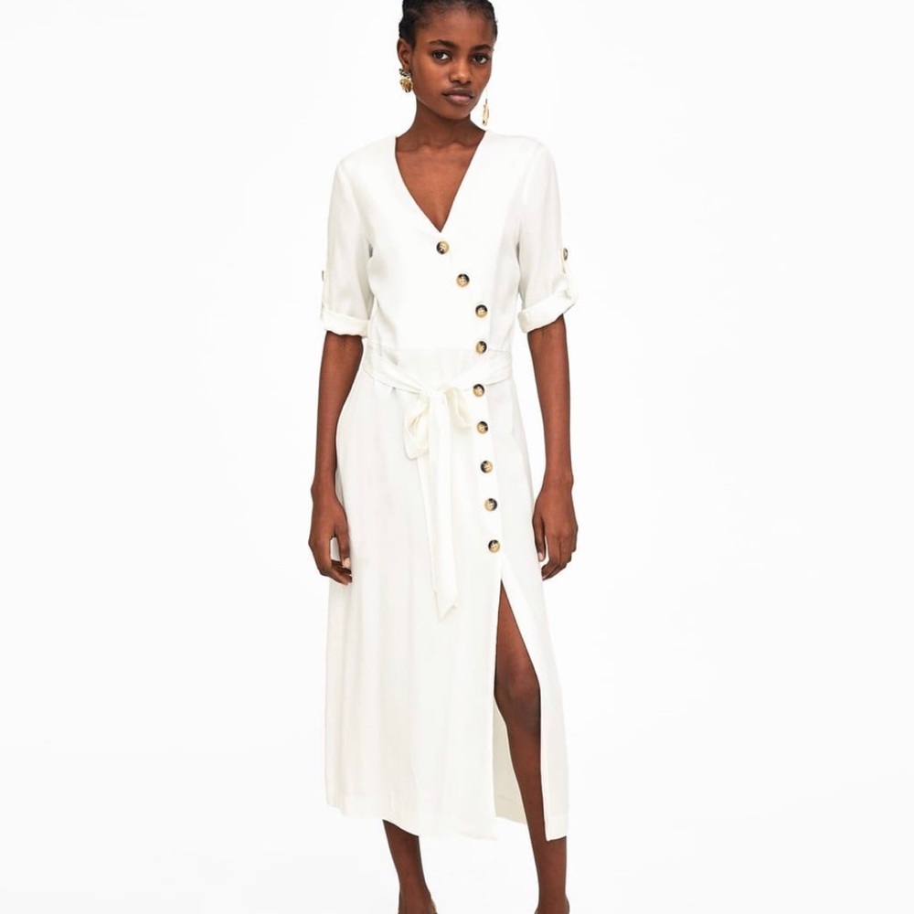 Zara Midi Dress with Button